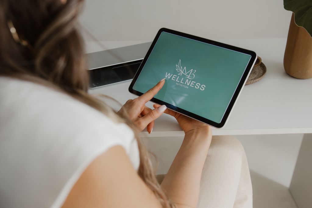 MB Wellness Nutrition app on tablet